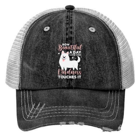 How Beautiful A Day Can Be, Great Pyrenees Print Trucker Hats