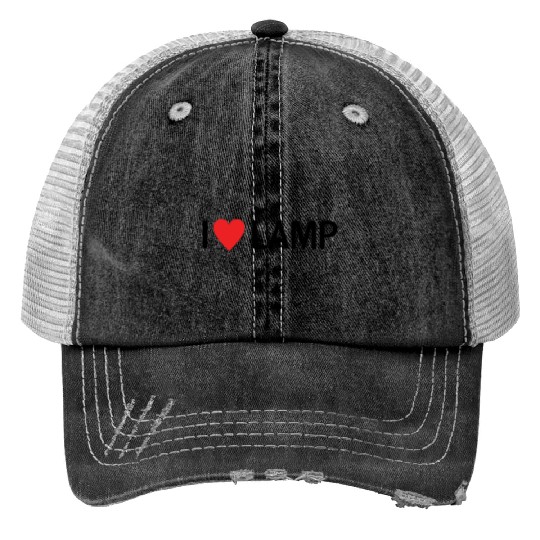 I Love Lamp Print Trucker Hats