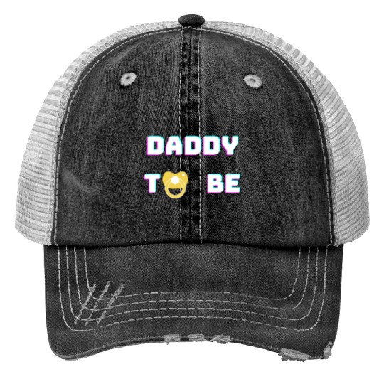 Daddy To Be green Print Trucker Hats