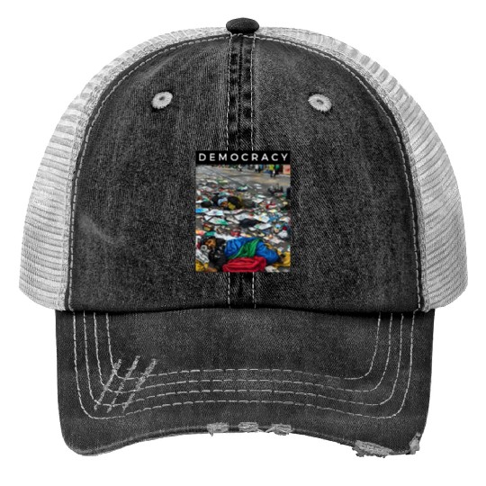 Forgotten Voices: The Democracy of the Streets Print Trucker Hats