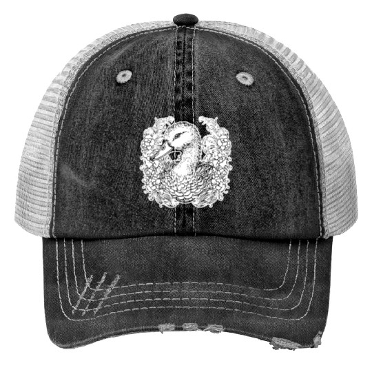 Duck Bird Nature Pond Print Trucker Hats