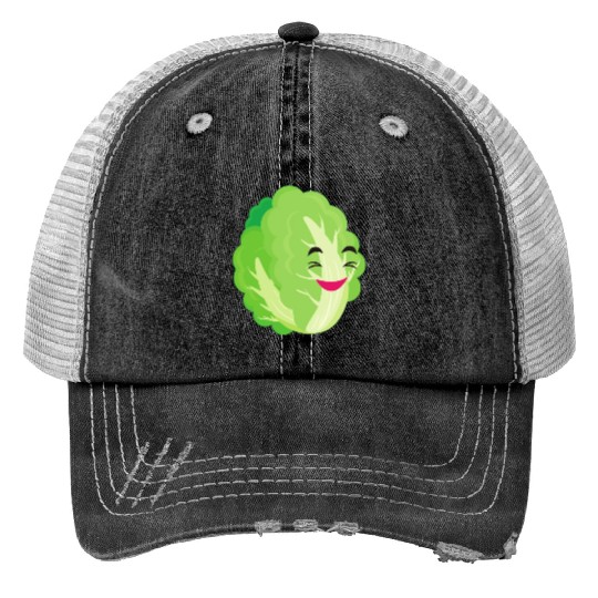 lettuce green Print Trucker Hats