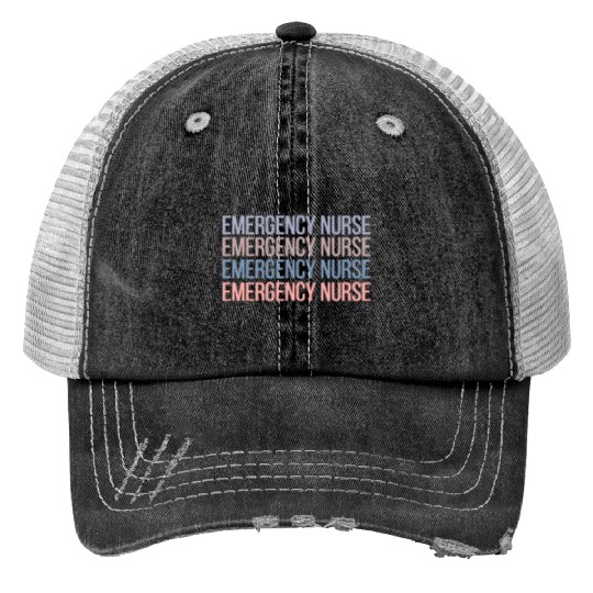 Er Nurse Emergency Room Nurse Registered Nurse Print Trucker Hats