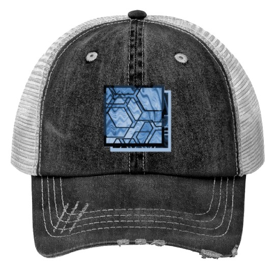 OUTWORK, Sapphire Print Trucker Hats