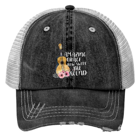 Amazing Grace How Sweet The Sound Print Trucker Hats