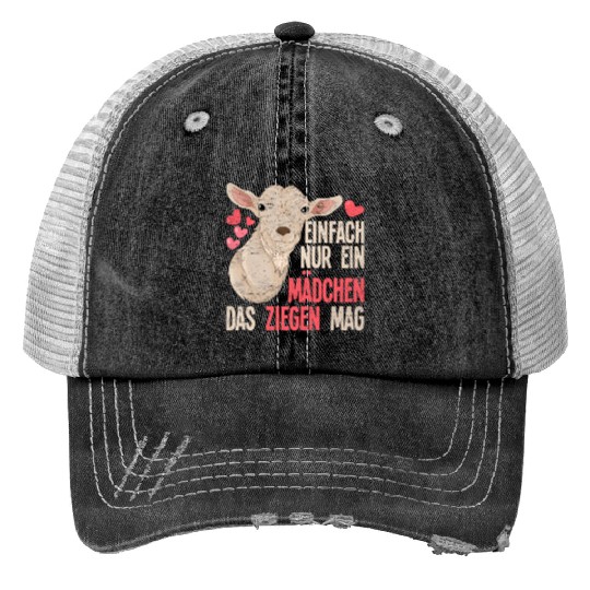 Just a girl who likes goats animal goat Print Trucker Hats