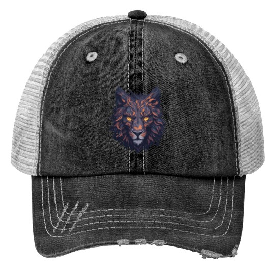 Mighty Lion | King of the Jungle | Regal Roar Print Trucker Hats