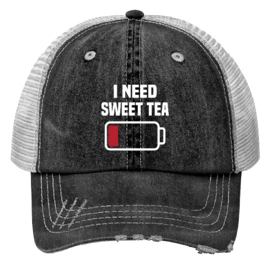 I Need Sweet Tea Print Trucker Hats