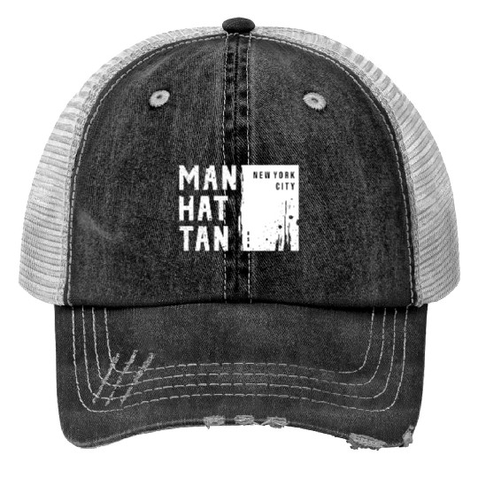 Manhattan Print Trucker Hats