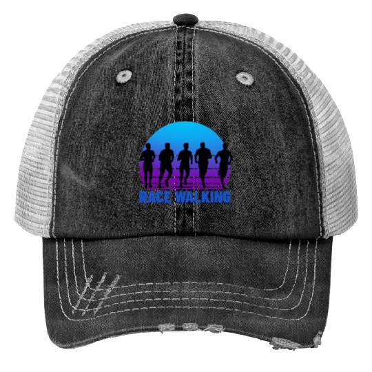 Race walking Print Trucker Hats