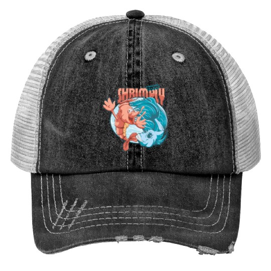shrimp and catfish Print Trucker Hats