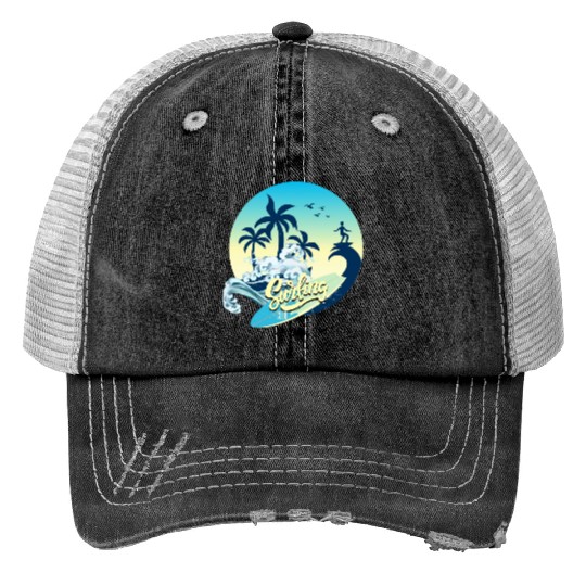 surfing club Print Trucker Hats