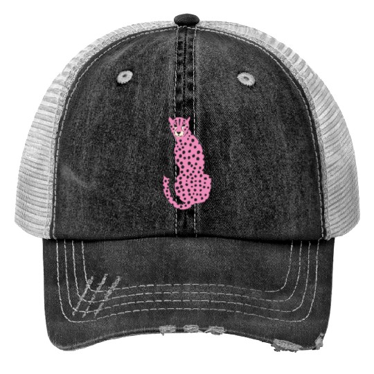 Pink Cheetah Print Trucker Hats