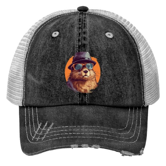 Urban Builder: Beaver Streetwear | Beaver Lovers Print Trucker Hats