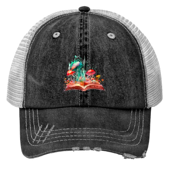 Jellyfish Print Trucker Hats