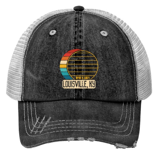 Total Solar Eclipse Kentucky Louisville EclipseLou Print Trucker Hats