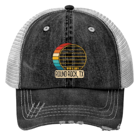 Total Solar Eclipse Texas Round Rock April 28 2024 Print Trucker Hats
