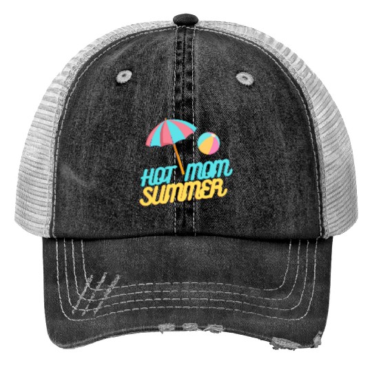 HOT MOM SUMMER Print Trucker Hats
