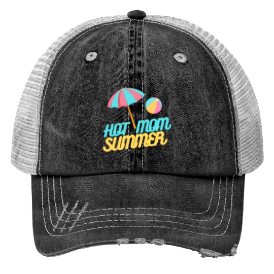 HOT MOM SUMMER Print Trucker Hats