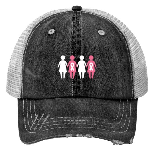 Breast Cancer Print Trucker Hats