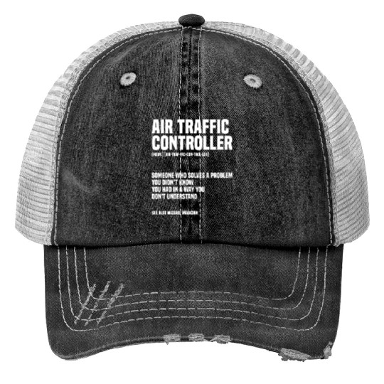Funny Air Traffic Controller An Airplane Runway Print Trucker Hats