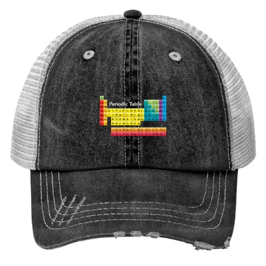 Color Periodic Table Of Elements Print Trucker Hats