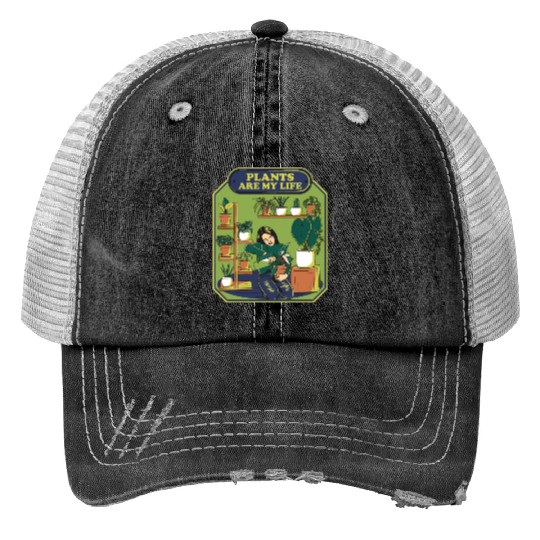 Plants Are My Life Print Trucker Hats