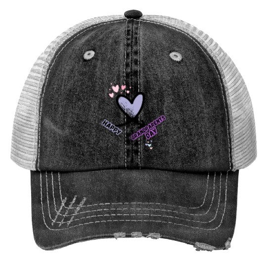 Happy Grandparents Day Print Trucker Hats