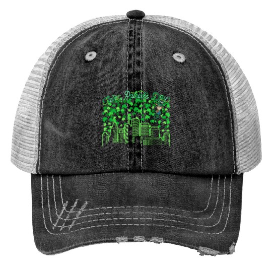 Saint Patrick's Day Houston Texas Print Trucker Hats