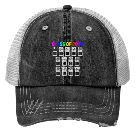 Class Of 2036 Back To School Kindergartengrow with Print Trucker Hats
