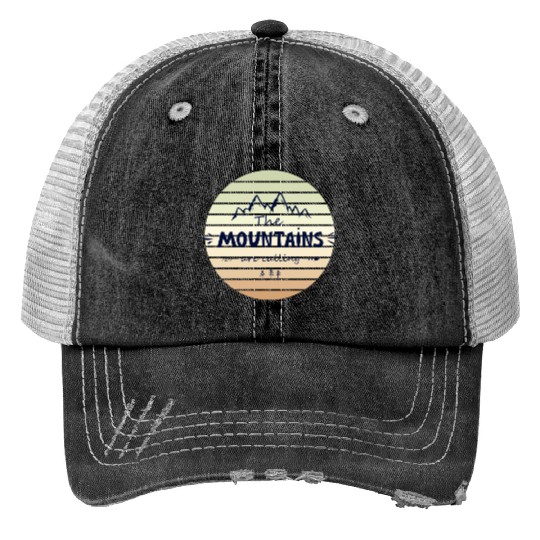 Mountains | Hiking | Nature | Adventure Print Trucker Hats