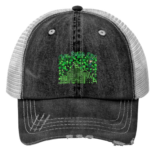 Saint Patrick's Day New Orleans Louisiana Print Trucker Hats