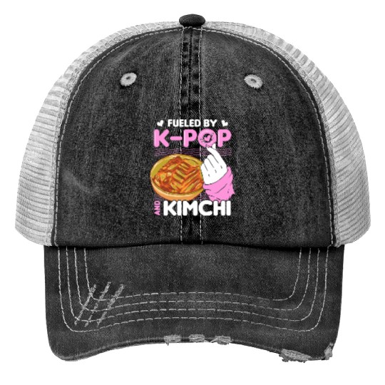 Kimchi Lovers Korean Cuisine Food Gifts Print Trucker Hats