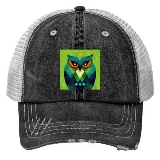 Mod Owl: ScOwl Owl Print Trucker Hats
