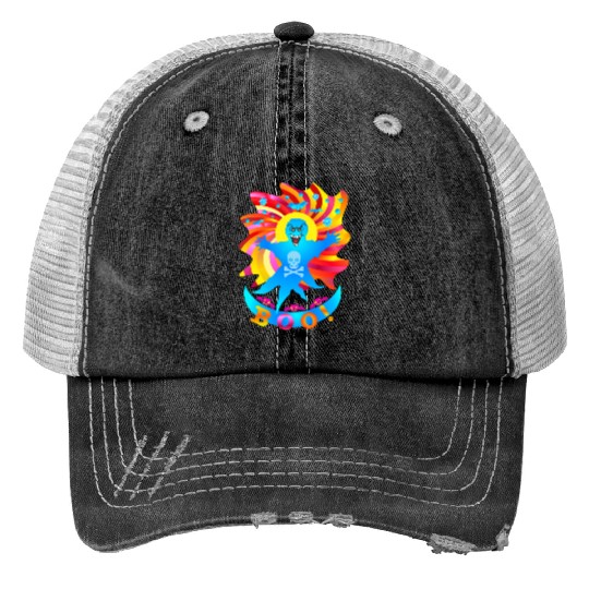 spooky Boo - Halloween Candy Print Trucker Hats