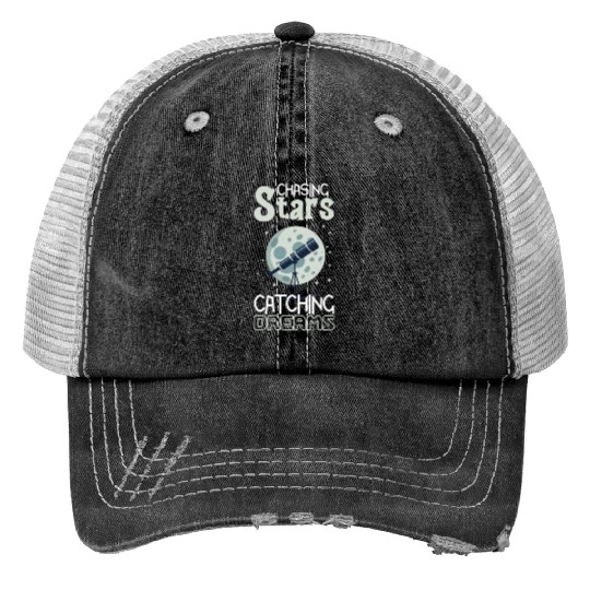 Astrophotography Astronomy Space Camera Star Watch Print Trucker Hats