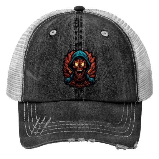 Horror Print Trucker Hats