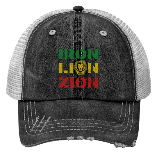 iron lion zion Print Trucker Hats