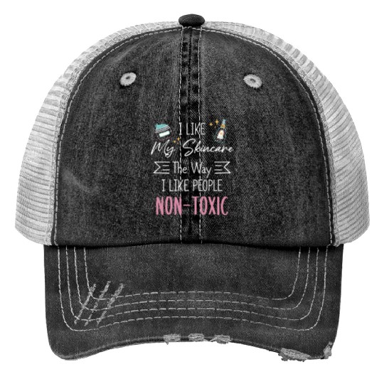 Esthetician Skincare Beauty Dermantologist Skin Print Trucker Hats