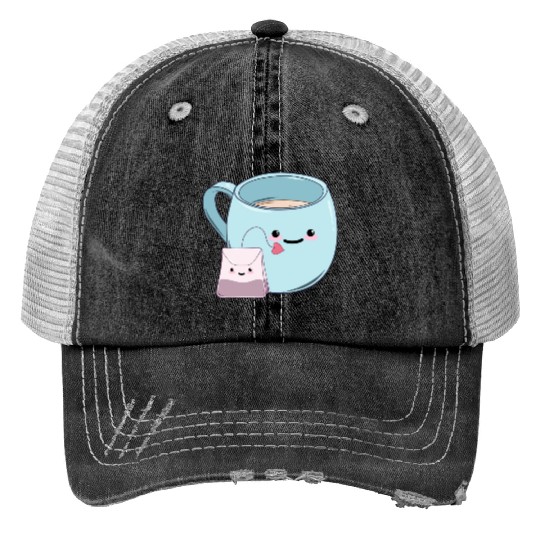 Tea Time With Friends Print Trucker Hats