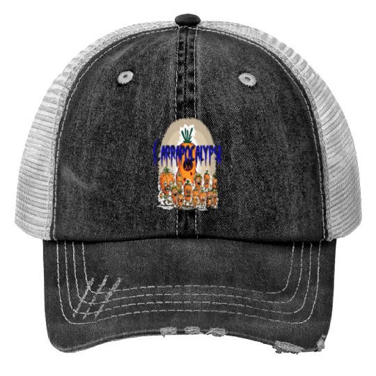 Carrapocalypse - The Carrot Zombie Take Over Print Trucker Hats