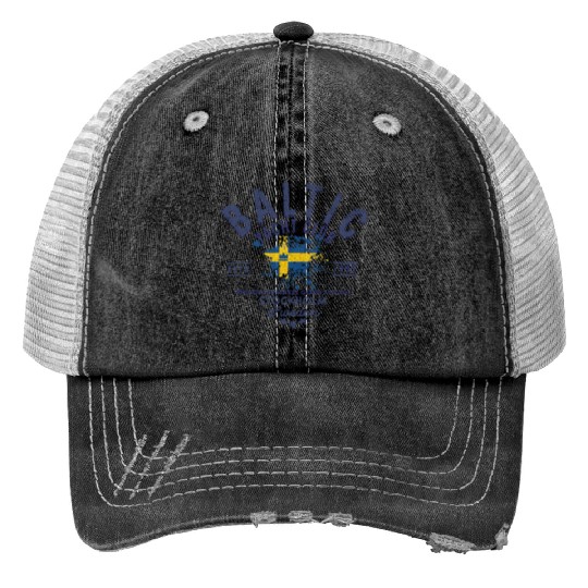 Baltic Yacht Club Stockholm Design Print Trucker Hats