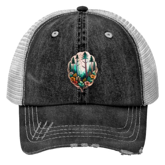 nature on skin Print Trucker Hats