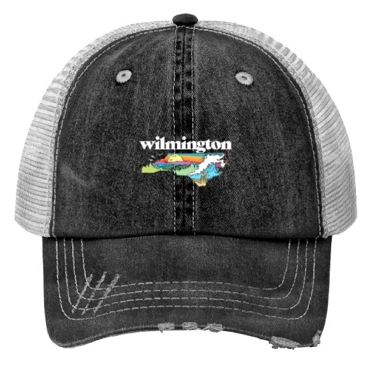 Wilmington North Carolina Outdoors Nature Print Trucker Hats