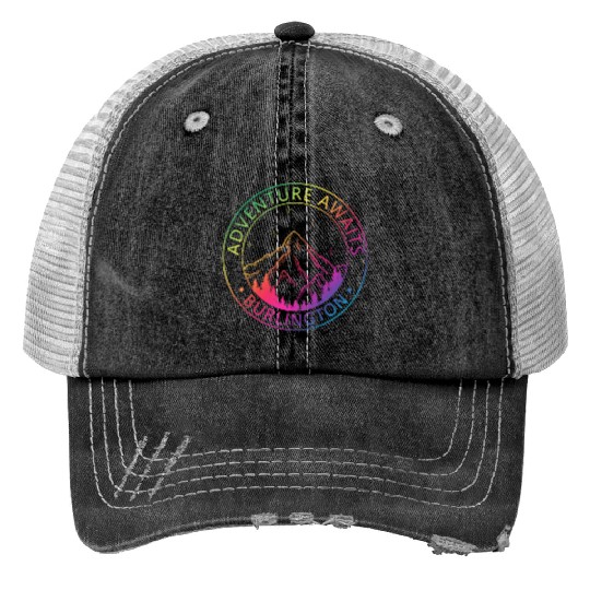 Burlington Vermont Usa Adventure Awaits Print Trucker Hats