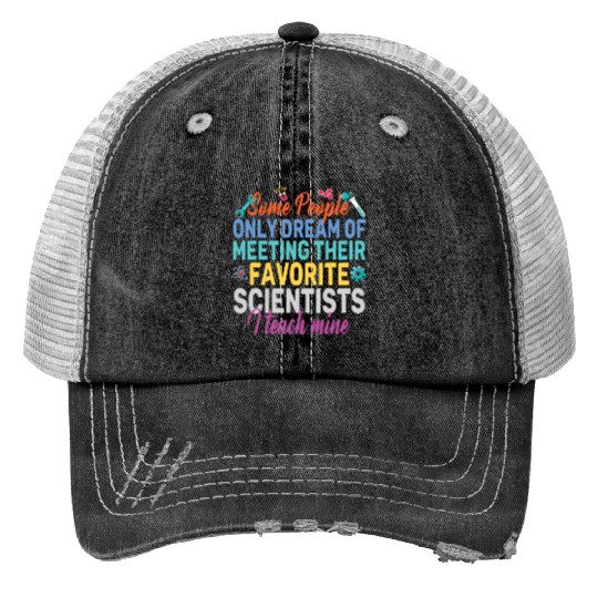 SCIENCE TEACHER Print Trucker Hats Teach Biology Chemistry Physic