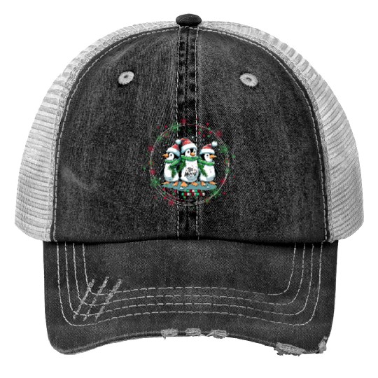 Christmas penguins Print Trucker Hats
