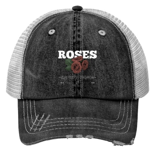 Roses Streetwear for Women Print Trucker Hats