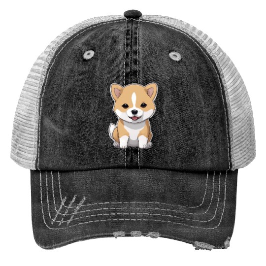 Shiba Inu Puppies Print Trucker Hats