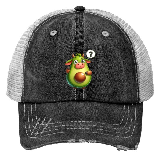 Avocado cow Print Trucker Hats